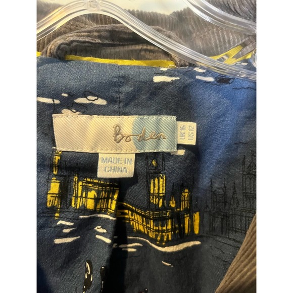 Boden Jacket - Gray Corduroy Boden Blazer | Size 12 - Picture 4 of 10